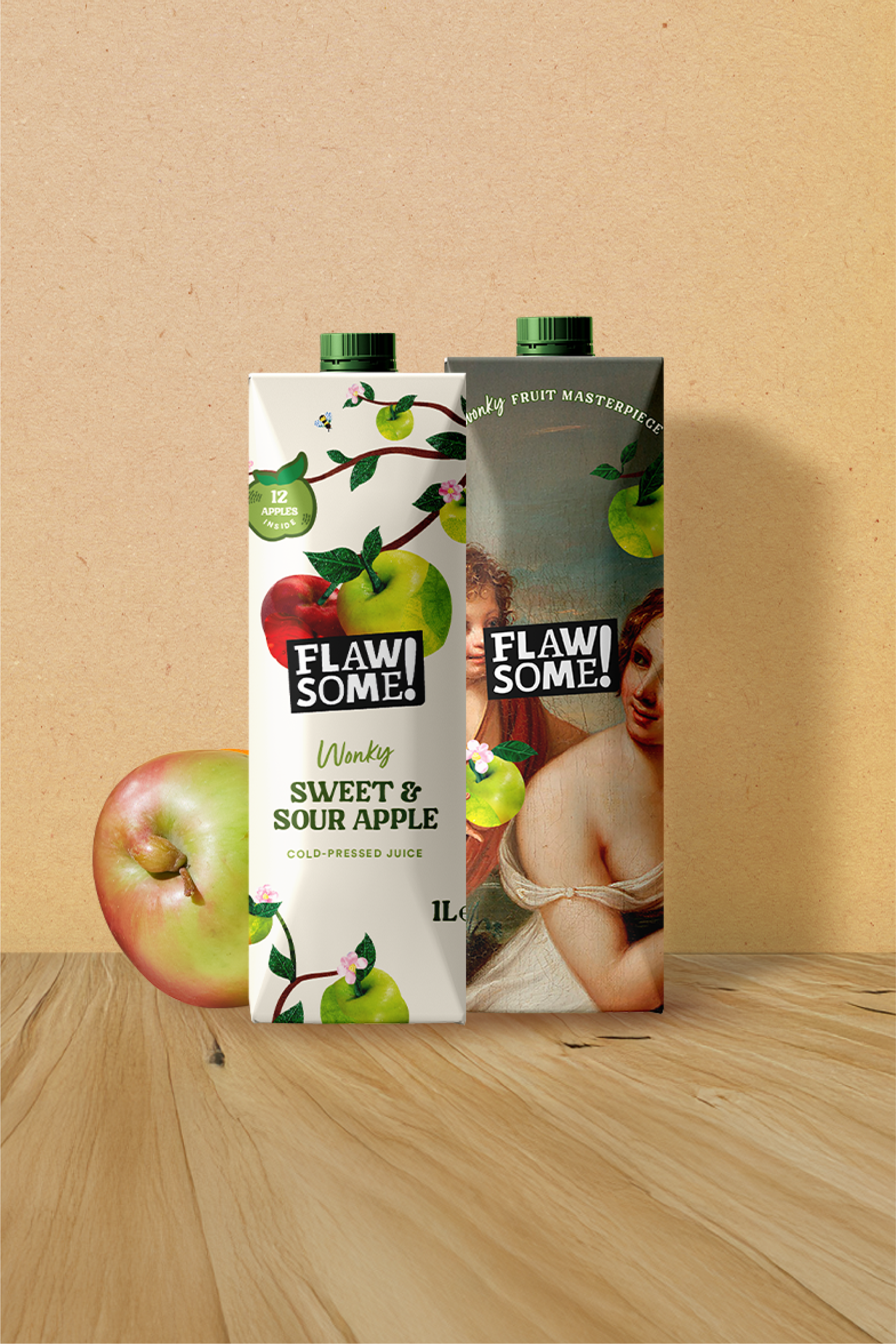 NEW! 1L Sweet & Sour Apple cold-pressed juice 6x1L – Flawsome! drinks